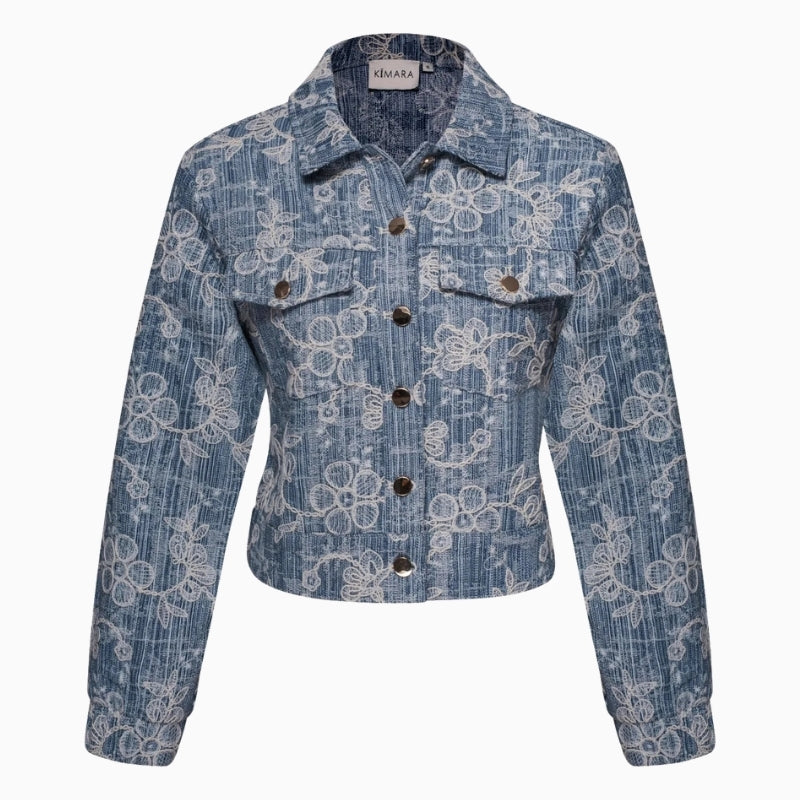 Kimara Lee Jacket Blue Denim front view