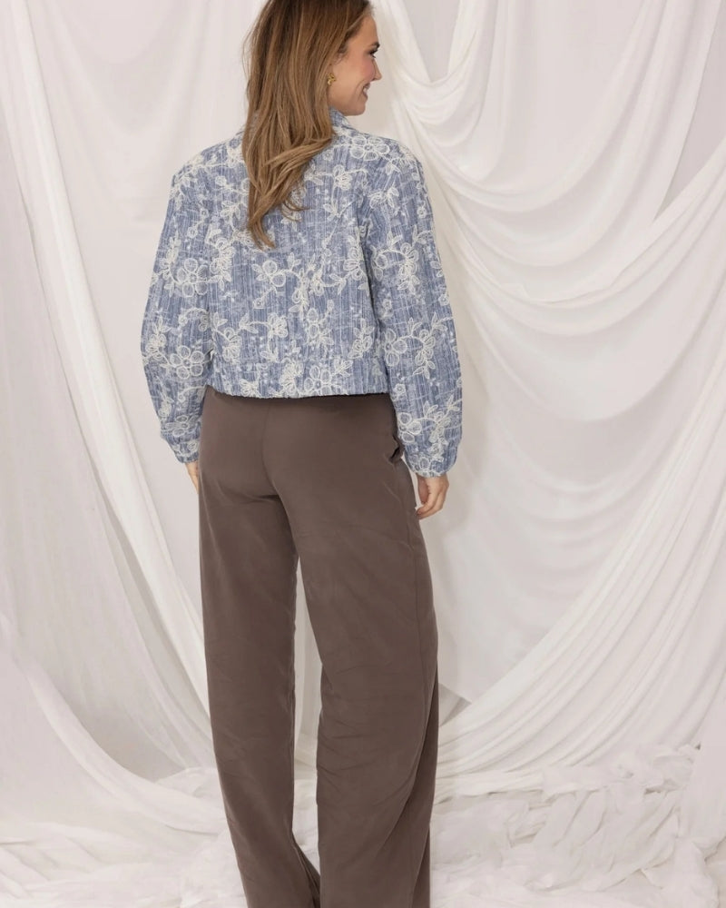 Kimara Lee Jacket Blue Denim back view