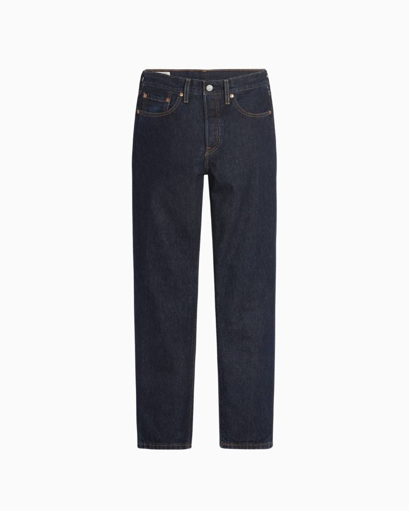 Levi’s 501 Original Jeans in classic blue cotton denim with button fly and straight leg