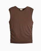 Levi’s Crystal sleeveless ruched top in stretch jersey with slim fit and soft ECOVERO™ viscose