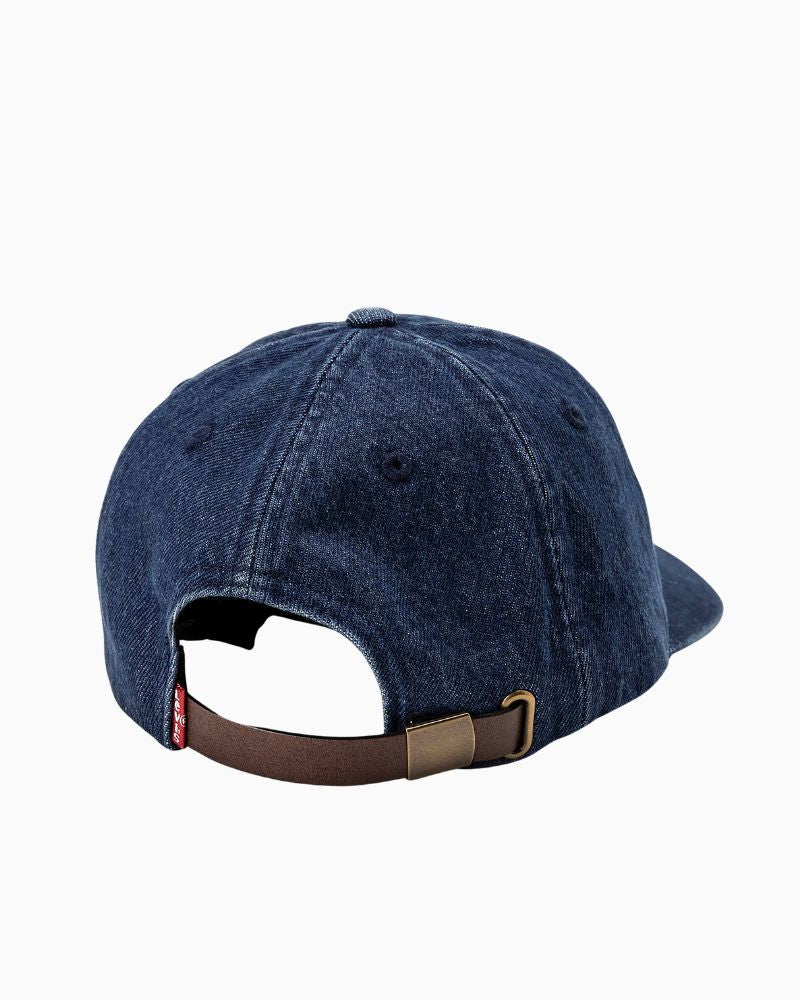 Back view of Levi’s cotton logo cap featuring one-of-a-kind graphic