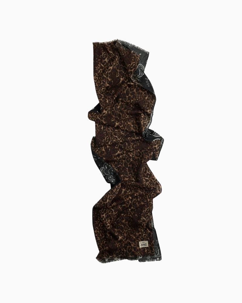 Black lightweight cotton scarf by Levi’s with soft plain weave