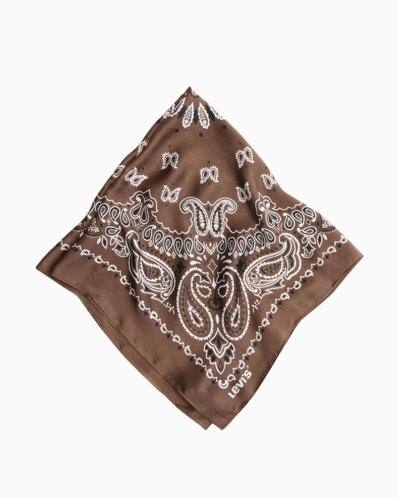 Levi’s satin bandana, folded detail view – Áines Boutique