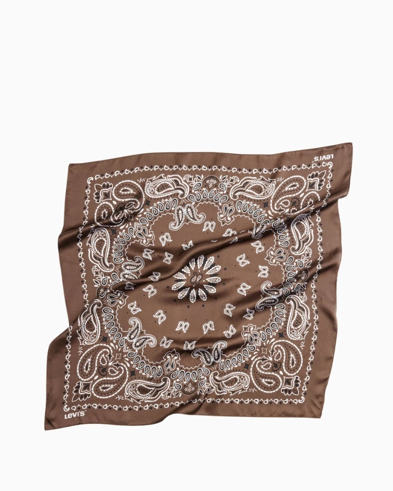Levi’s bandana, close-up of satin fabric texture – Áines Boutique