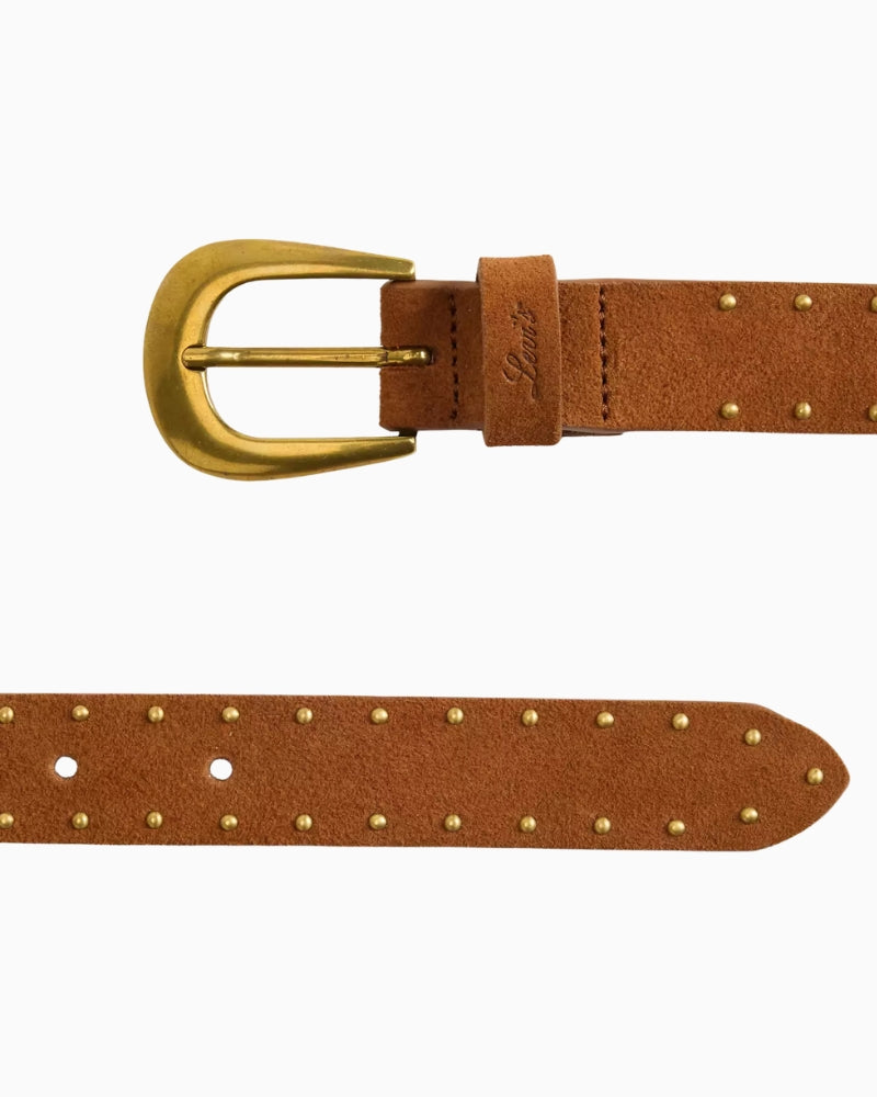 Levi's Bella Studded Belt in Brown buckle detail