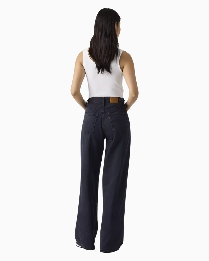 Levi's Cinch Wide-Leg Lightweight Women's Jeans in Dark Denim back view