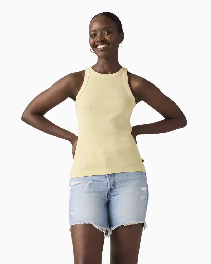 Levi’s Essential Racer Tank French Vanilla front view