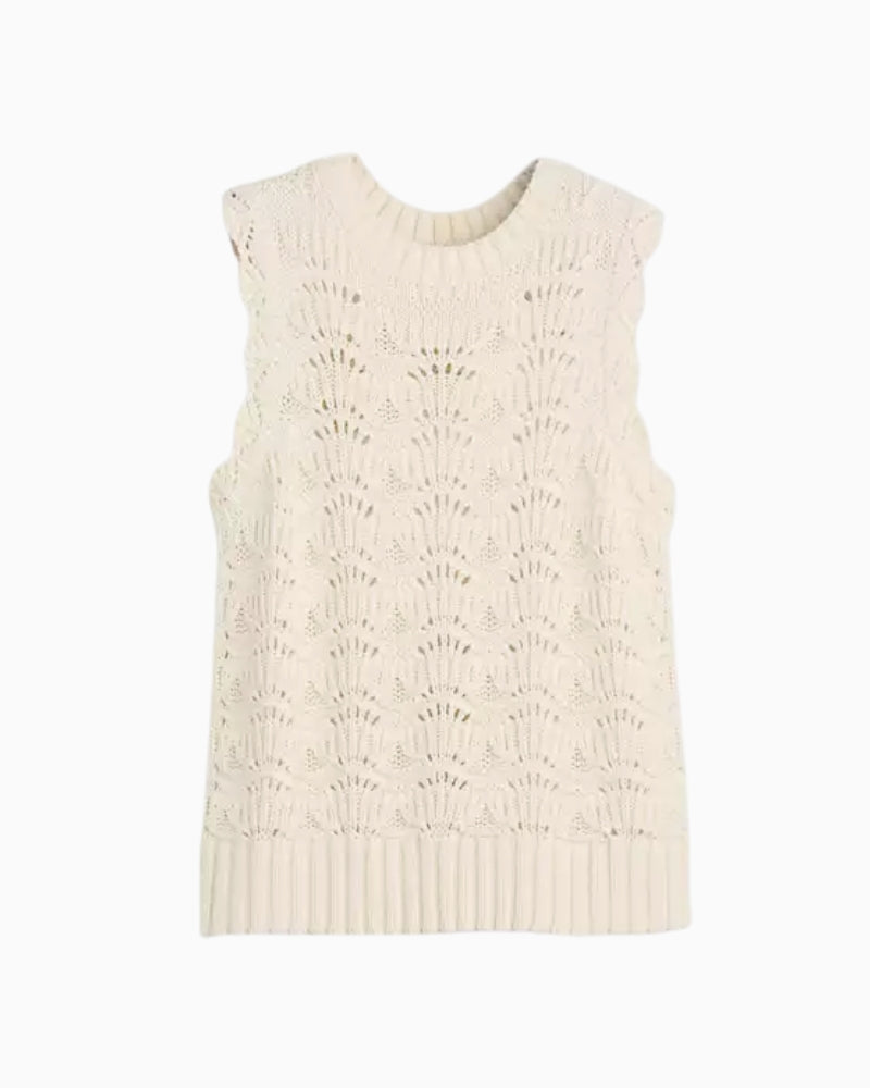 Levi's Hope Crochet Tank Top off white crochet texture detail