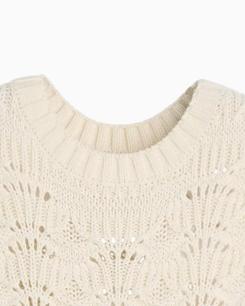 Levi's Hope Crochet Tank Top off white neckline detail