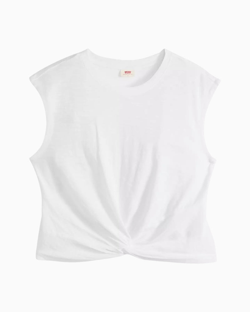Levi's Jemma Knot Tee white front view