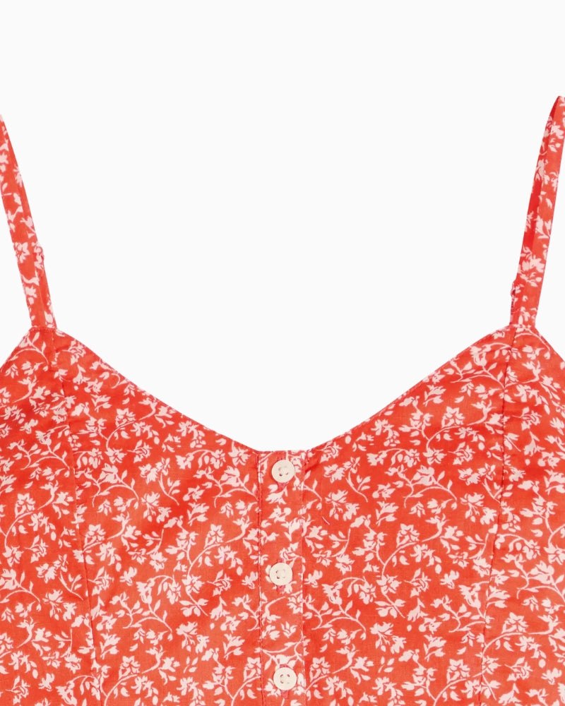 Levi's Monet blouse red strap detail