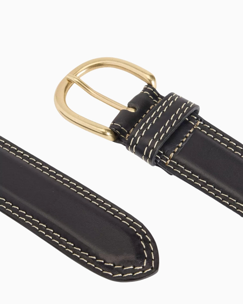 Levi's Olivia Classic Feather Edge Belt in Black buckle detail