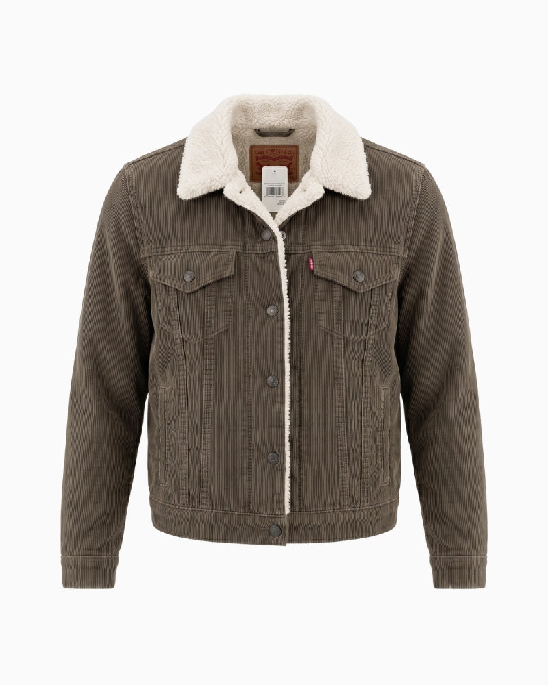 Levi's Original Sherpa Trucker Jacket in Brown front details
