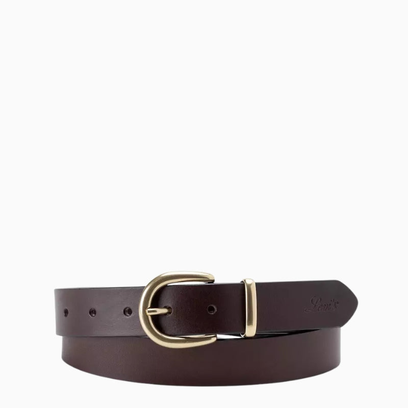 Levi's Phoebe Belt in Brown rolled view