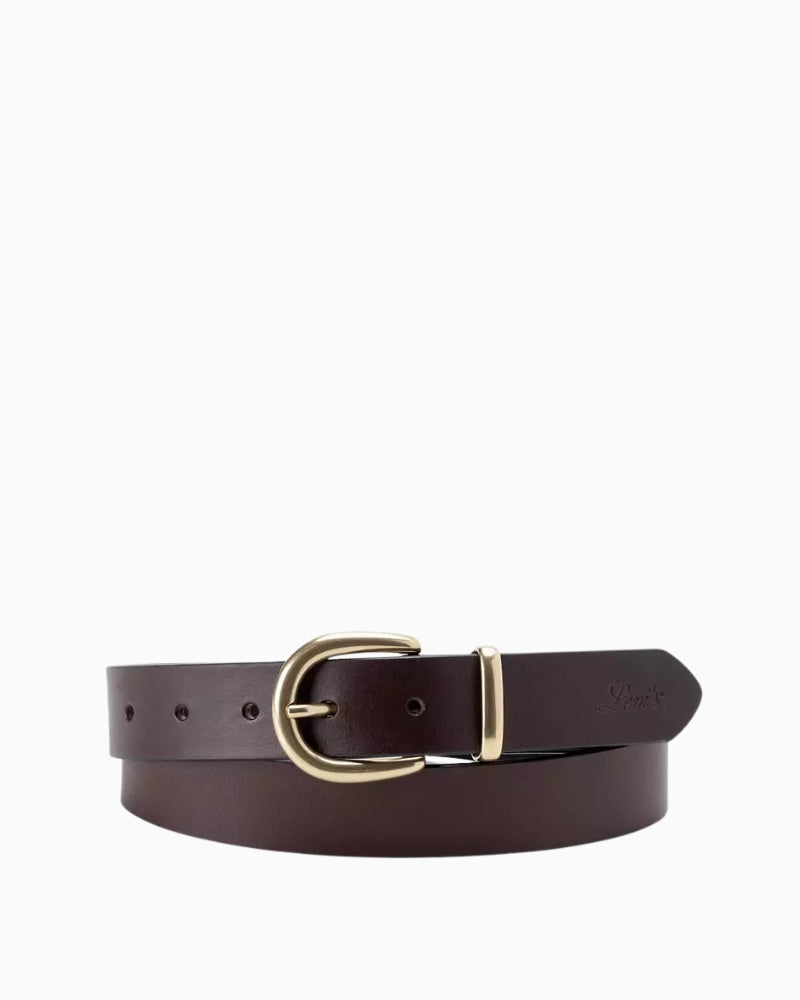 Levi's Phoebe Belt in Brown rolled view