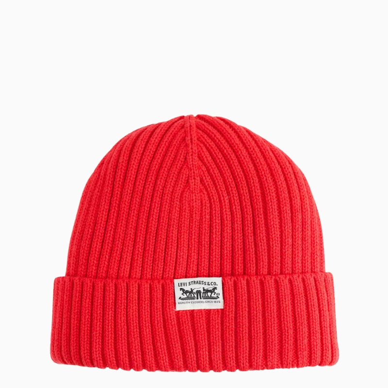 Levi's Sunset Beanie in Red front view
