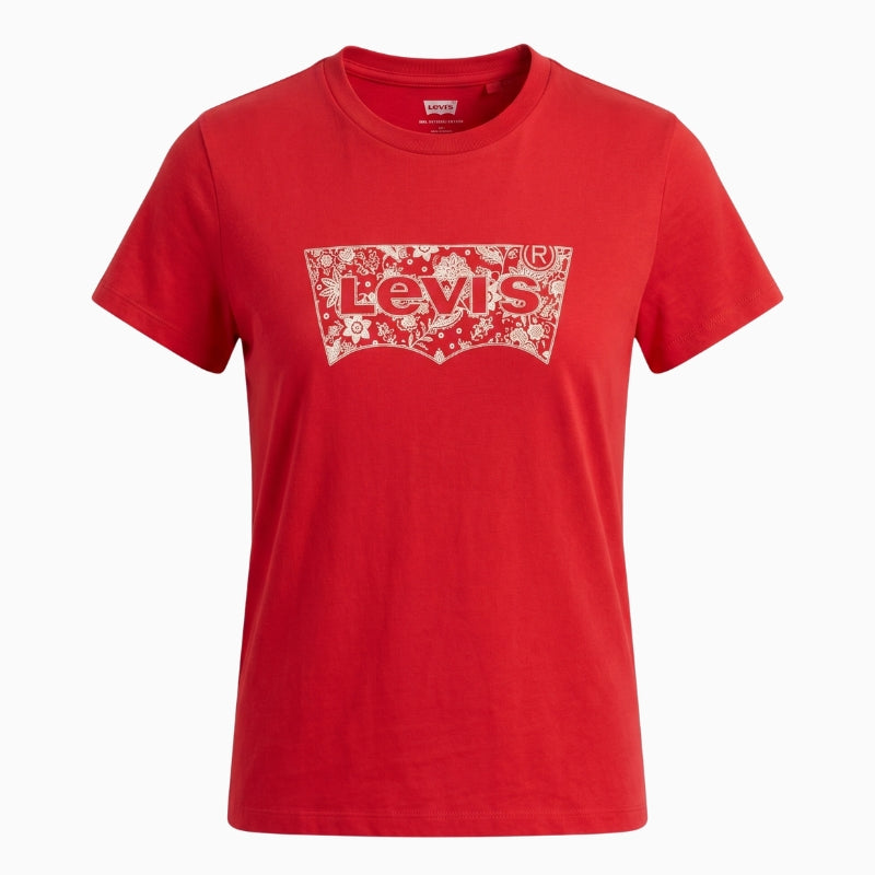 Levi's The Perfect Tee in Red front view