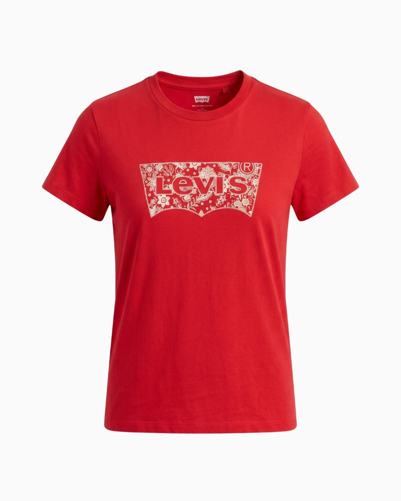Levi's The Perfect Tee in Red front view
