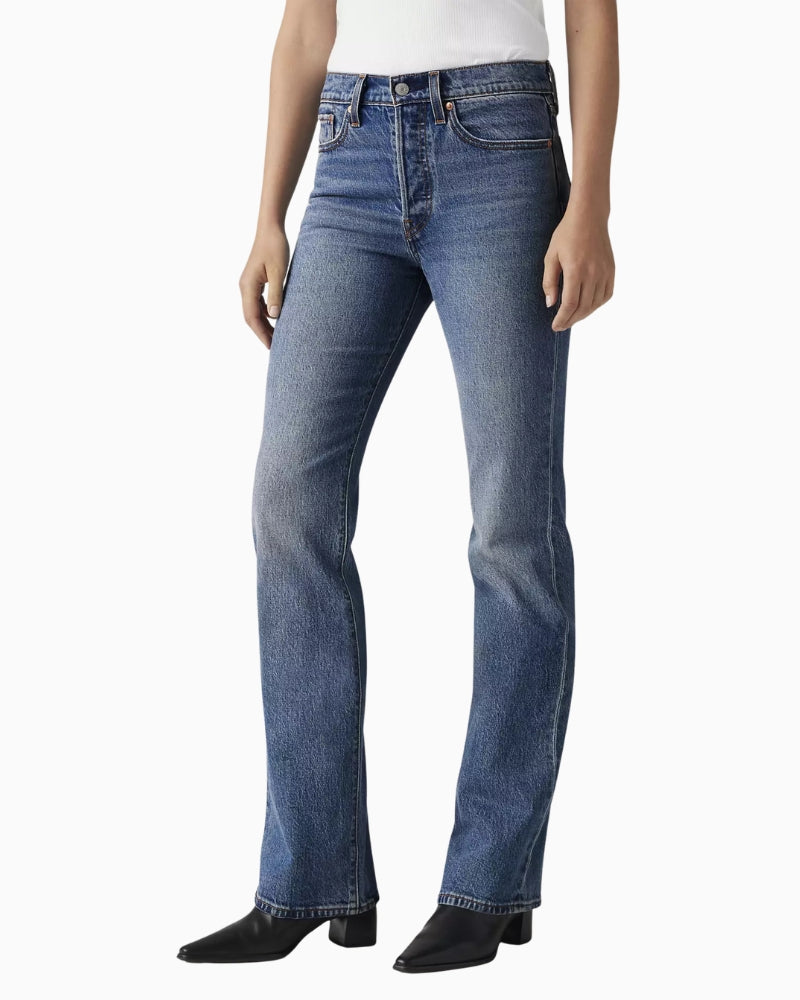 Levi's Wedgie Bootcut Jeans in Denim front view