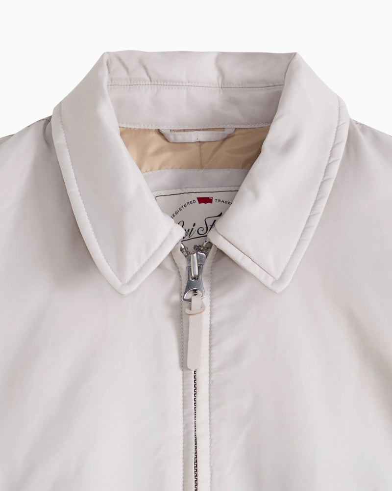 Levi’s Bowie Cropped Bomber Jacket centre zip front detail – Áines Boutique