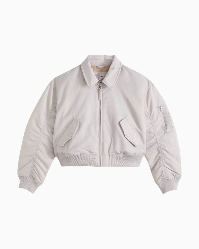 Levi’s Bowie Cropped Bomber Jacket jacket front view – Áines Boutique