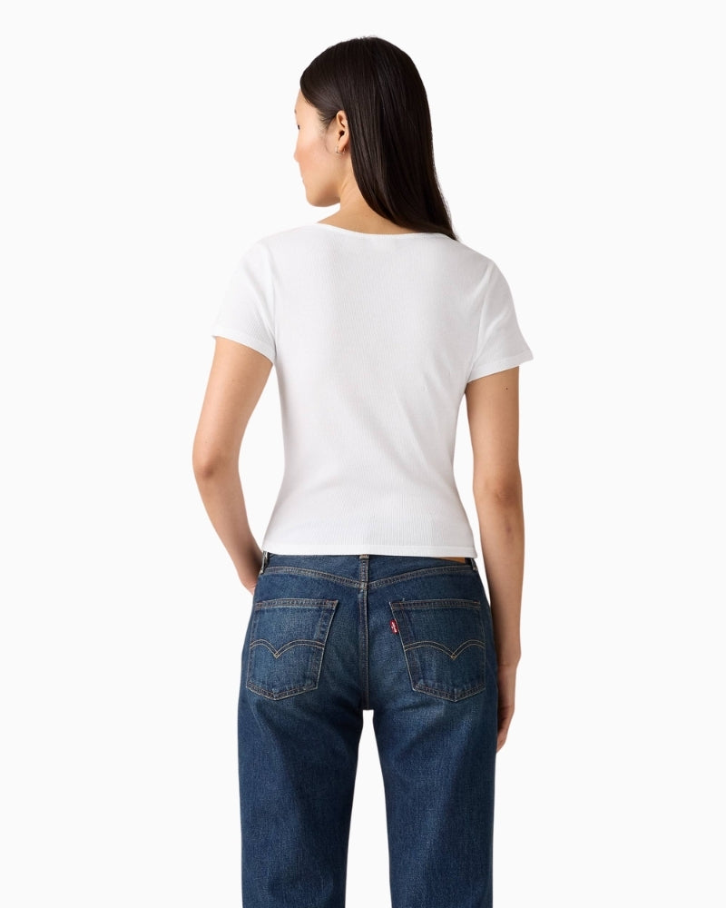 Levi’s Essential Square Neck Tee woman wearing top back view – Áines Boutique