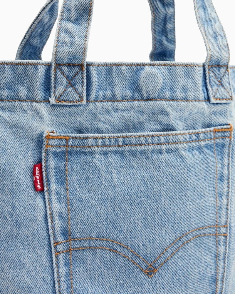 Levi’s Mini Denim Tote Bag denim fabric close-up – Áines Boutique
