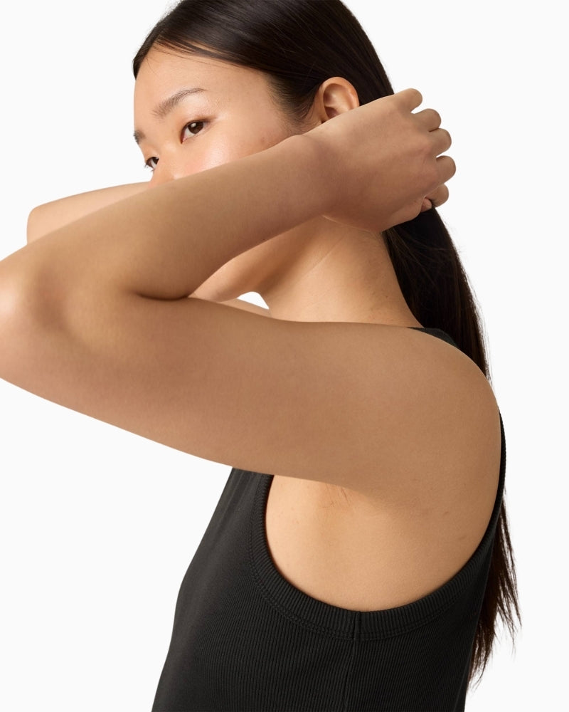 Levi’s Pride Racer Tank woman wearing top side view – Áines Boutique