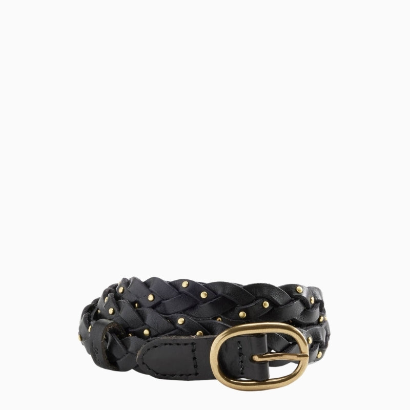 Levi’s Taylor Braided Belt woven leather front view – Áines Boutique