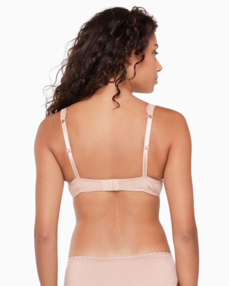 Back view of LingaDore 1400-1 bra showing supportive side and back panels