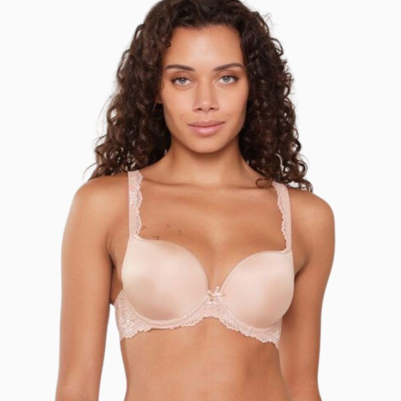 LingaDore 1400-3 push-up bra in nude with smooth, gel-padded cups
