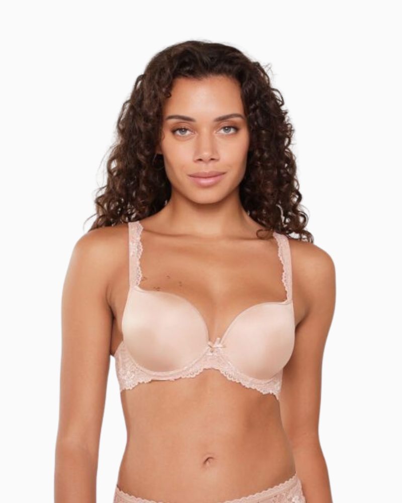 LingaDore 1400-3 push-up bra in nude with smooth, gel-padded cups