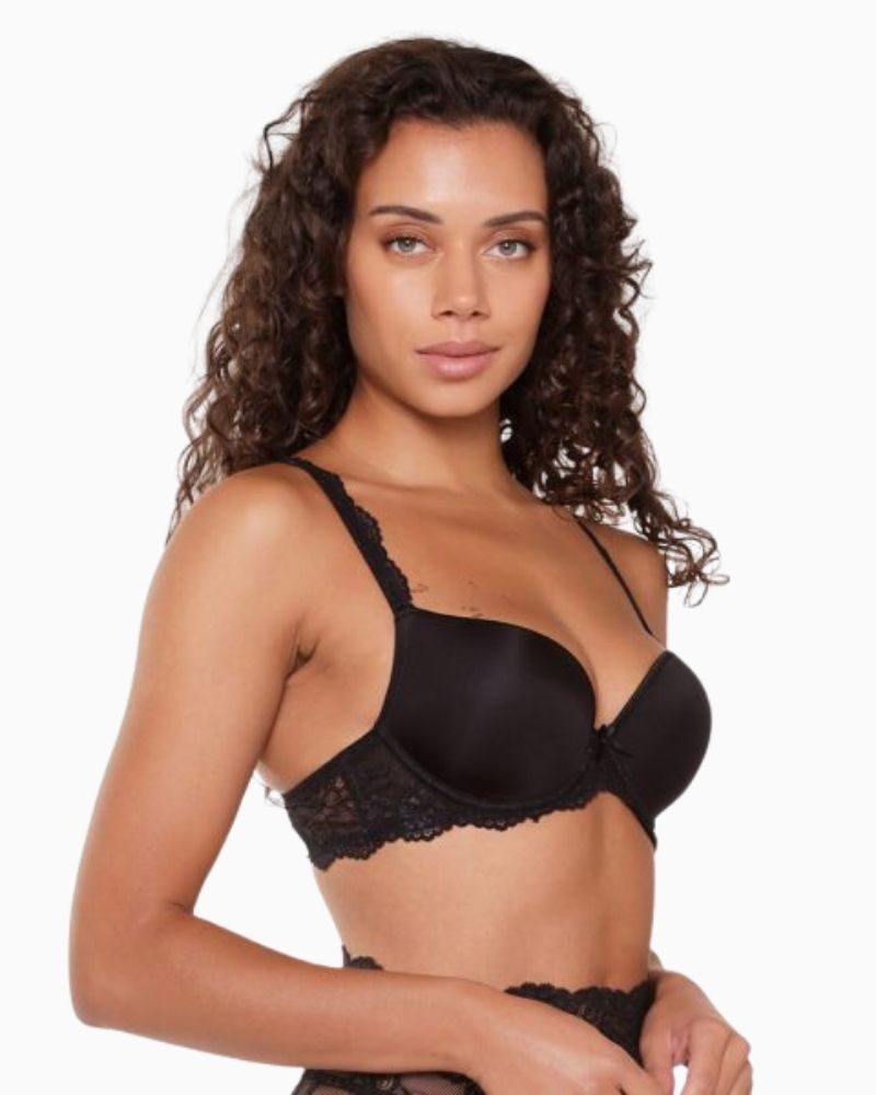 Close up of Smooth nude T-shirt bra with subtle push-up by LingaDore