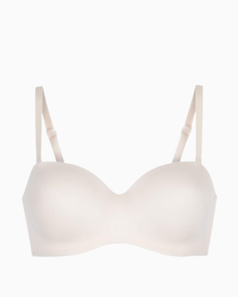 Nude strapless memory foam bra by LingaDore with removable straps
