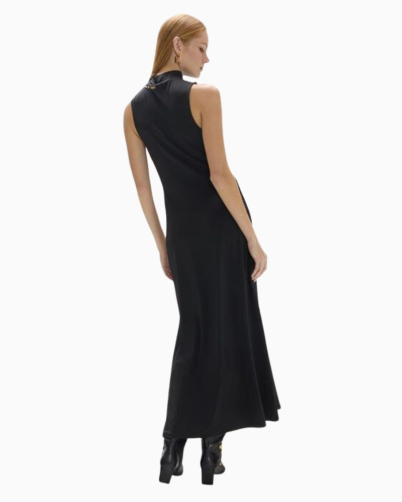 Lola Casademunt Maxi Dress with Studs in black back view