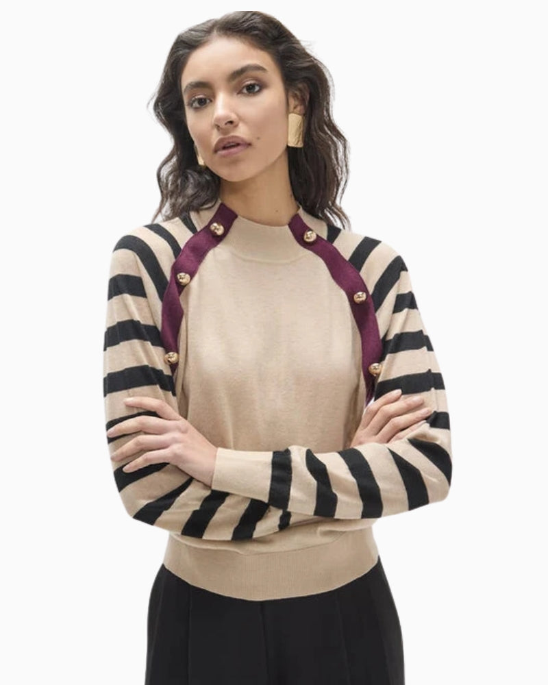 Lola Casademunt by Maite Striped Sleeve cuff detail