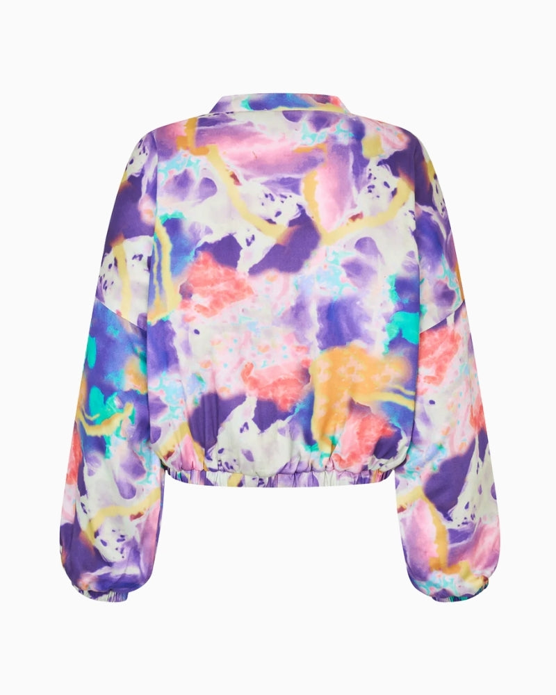 Lollys Laundry Lama bomber jacket multi back view – Áines Boutique