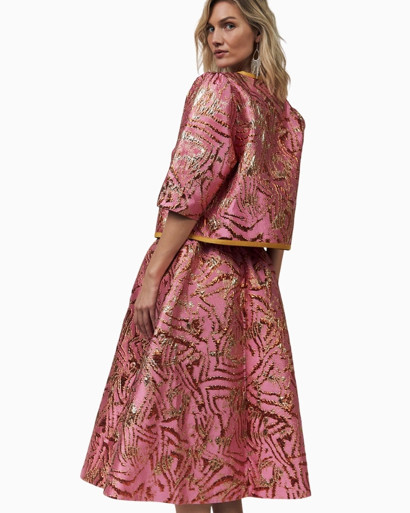 Lollys Laundry Trine jacket pink side view – Áines Boutique