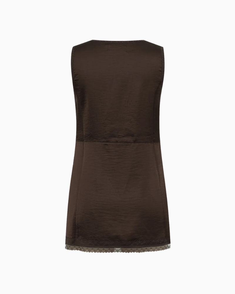 Lollys Laundry CainLL Top in dark brown back detail