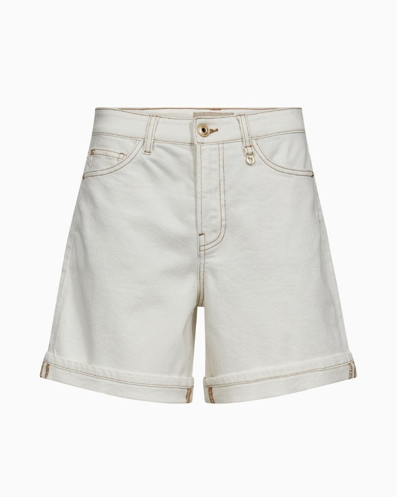 MOS MOSH Bati Denim Shorts ecru front view