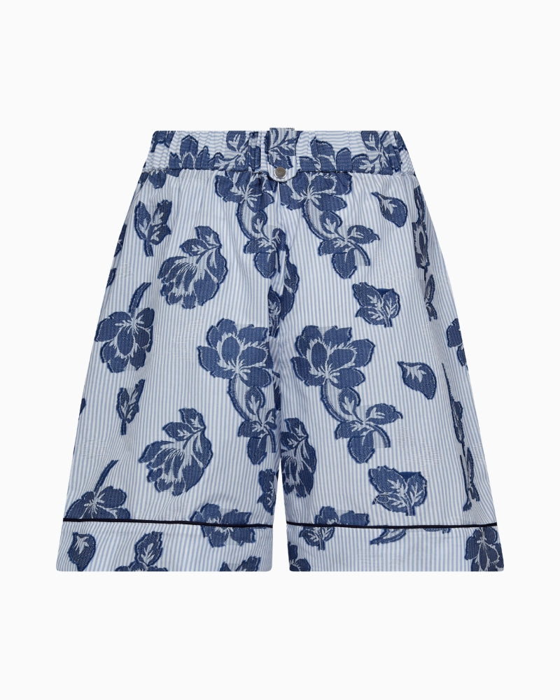 MOS MOSH Obzon stripe jacq shorts skyway blue back view