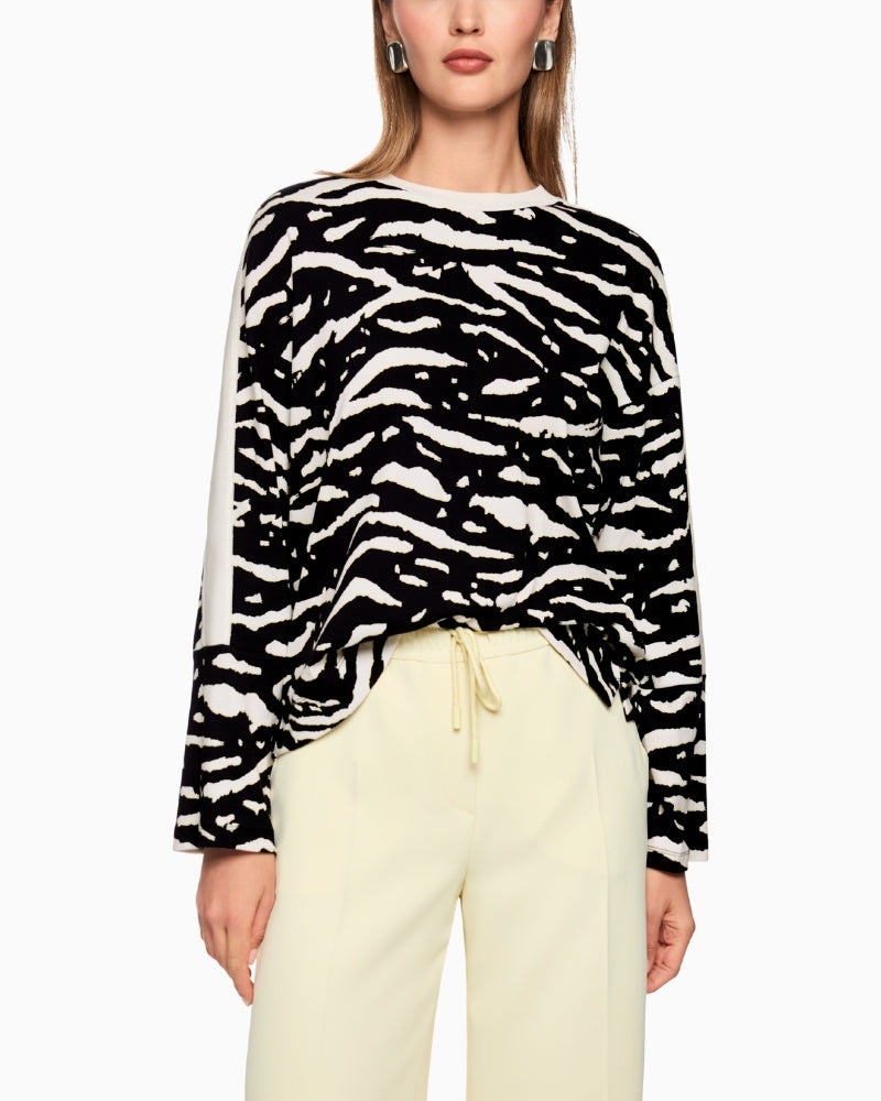 Marc Cain long-sleeved animal print shirt with relaxed fit