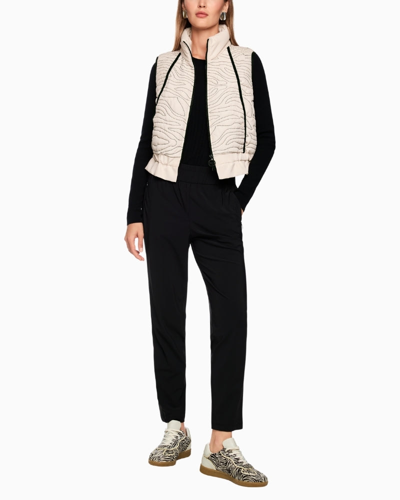 Marc Cain lightweight vest styled over a knit for everyday wear