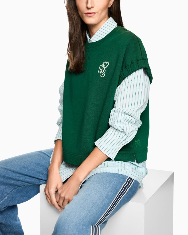 Marc Cain cotton blend fabric texture detail – Áines Boutique