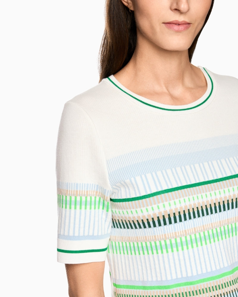 Marc Cain round neck knit pullover detail – Áines Boutique