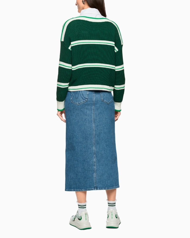 Marc Cain striped sweater back view – Áines Boutique