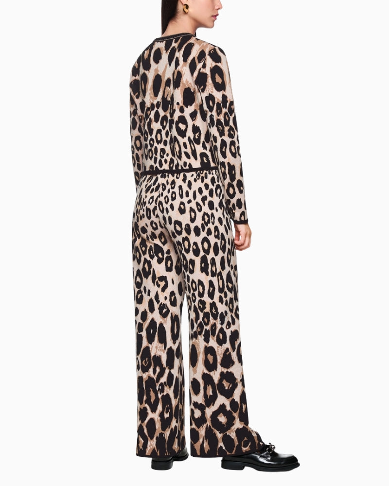 Back view of Marc Cain cropped cardigan showing soft knit texture