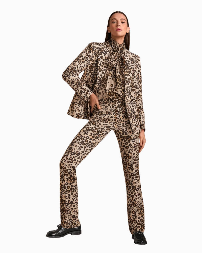 Elegant outfit featuring Marc Cain blouse in soft cappuccino