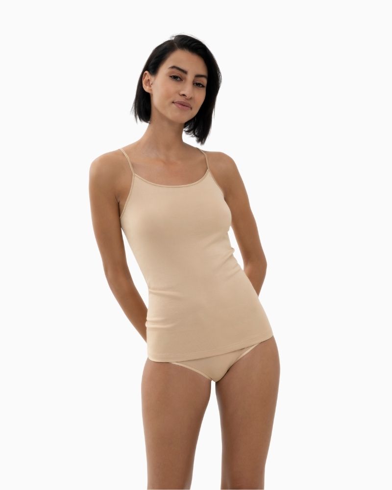Skin spaghetti strap top by Mey with slim fit and seamless sides