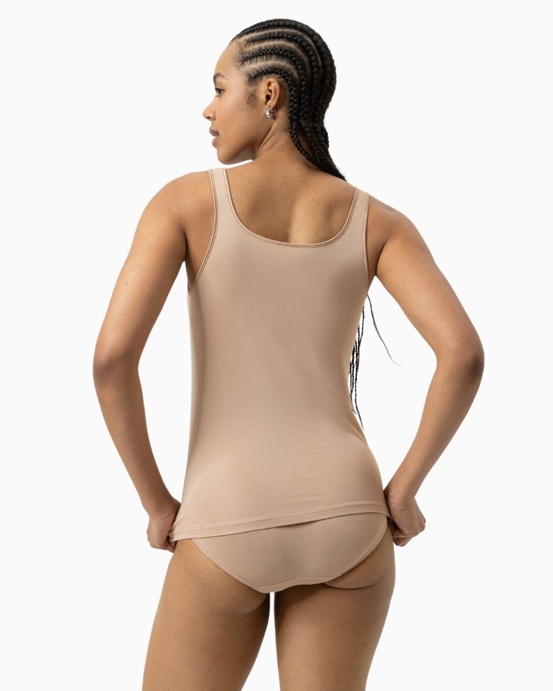 Back view of Mey Emotion vest showing seamless design and soft stretch